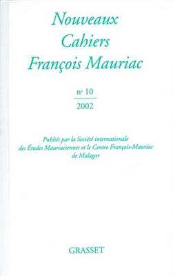 Book cover for Nouveaux Cahiers Francois Mauriac N 10