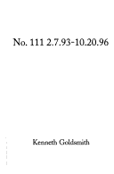 Book cover for No. 111 2/7/93-10.20.96