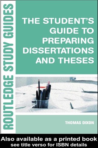 Cover of Student's Guide to Preparing Dissertations and Thesesnbnb