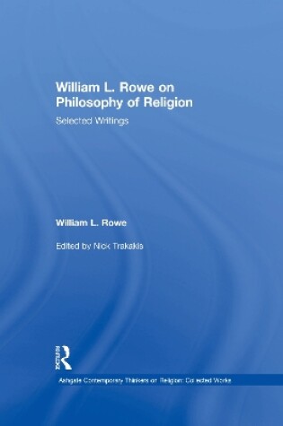 Cover of William L. Rowe on Philosophy of Religion