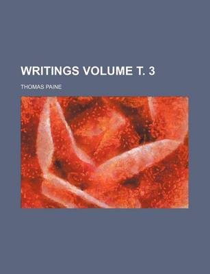Book cover for Writings Volume . 3