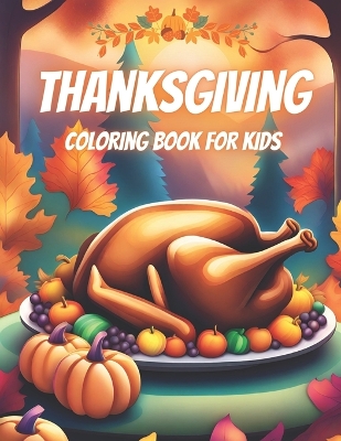 Book cover for Thanksgiving Coloring Book for Kids