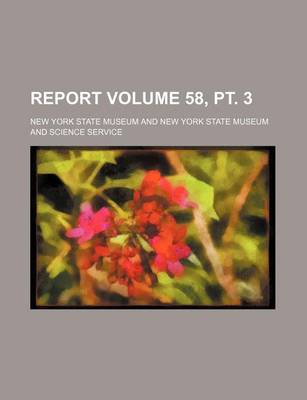 Book cover for Report Volume 58, PT. 3