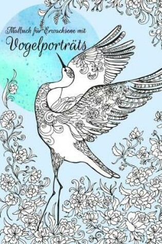 Cover of Malbuch für Erwachsene mit Vogelporträts