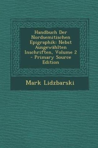 Cover of Handbuch Der Nordsemitischen Epigraphik