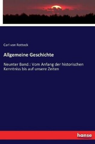 Cover of Allgemeine Geschichte