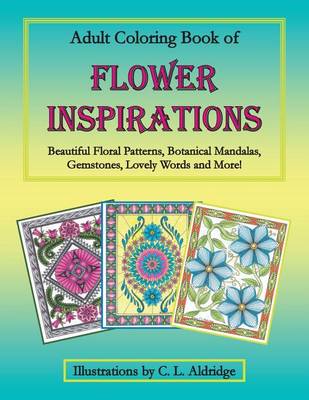 Book cover for Adult Coloring Book of Flower Inspirations