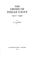 Book cover for The Crisis of Indian Unity, 1917-40