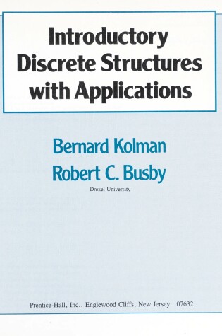 Cover of Introductory Discrete Structures with Applications