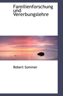 Book cover for Familienforschung Und Vererbungslehre