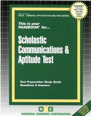 Book cover for SCHOLASTIC COMMUNICATIONS & APTITUDE TEST