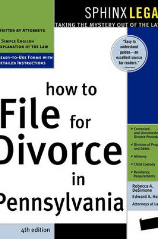 Cover of How to File for Divorce in Pennsylvania