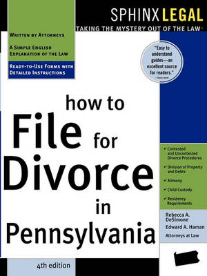 Book cover for How to File for Divorce in Pennsylvania