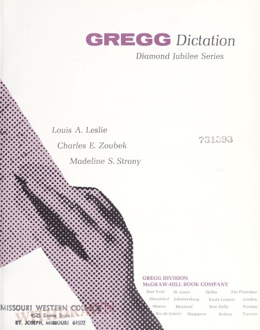 Book cover for 2e Gregg Dictation -Djs