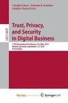 Book cover for Trust, Privacy, and Security in Digital Business