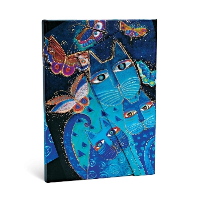 Book cover for Blue Cats & Butterflies Lined Hardcover Journal