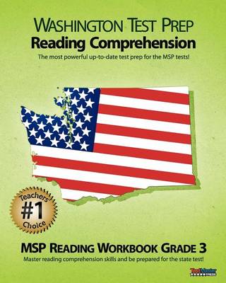 Book cover for Washington Test Prep Reading Comprehension Msp Reading Workbook Grade 3