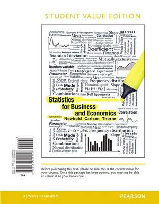 Book cover for Statistics for Business and Economics