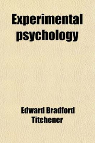 Cover of Experimental Psychology Volume 1, PT. 2