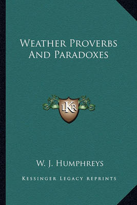 Book cover for Weather Proverbs and Paradoxes
