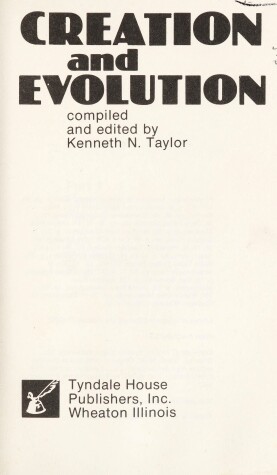 Book cover for Creation and Evolution