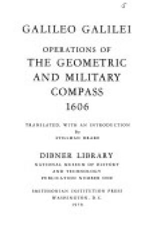 Cover of Operations of the Geometric and Military Compass