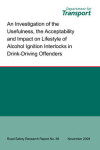 Book cover for An Investigation of the Usefulness, the Acceptability and Impact on Lifestyle of Alcohol Ignition Interlocks in Drink-driving Offenders Usability of Alcolocks