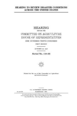 Book cover for Hearing to review disaster conditions across the United States