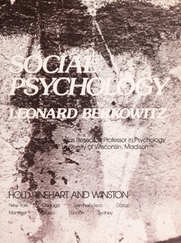 Book cover for Survey of Social Psychology