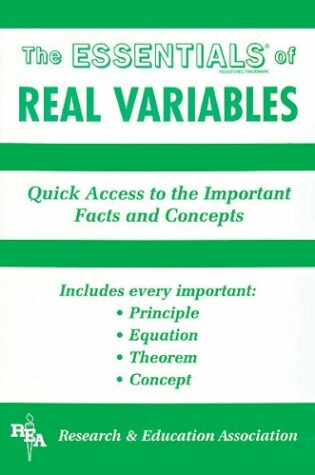 Cover of Real Variables