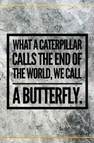 Cover of What a caterpillar calls the end of the world, we call a butterfly.