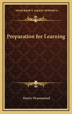 Book cover for Preparation for Learning