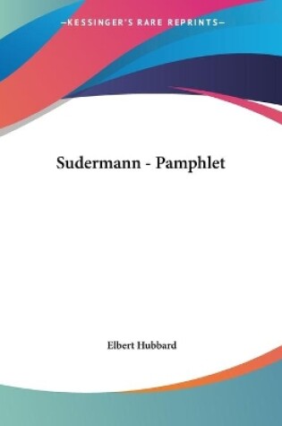 Cover of Sudermann - Pamphlet