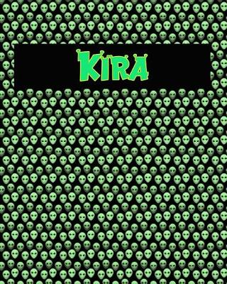 Book cover for 120 Page Handwriting Practice Book with Green Alien Cover Kira