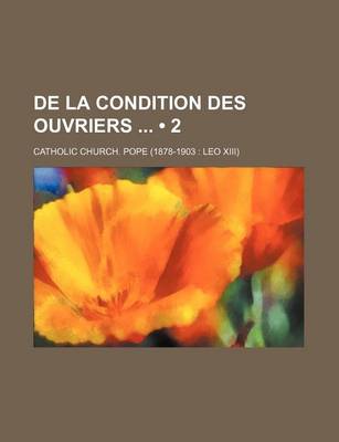 Book cover for de La Condition Des Ouvriers (2)