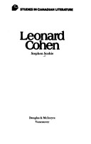 Book cover for Leonard Cohen