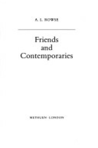 Cover of Friends and Contemporaries
