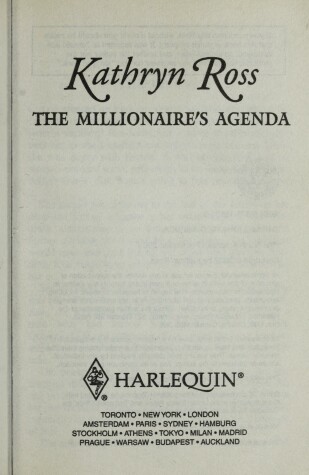 Book cover for The Millionaire's Agenda