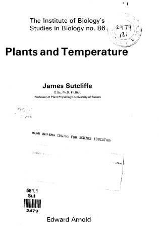 Cover of Plants and Temperature
