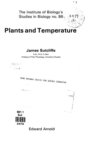 Book cover for Plants and Temperature