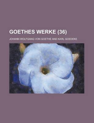 Book cover for Goethes Werke (36)