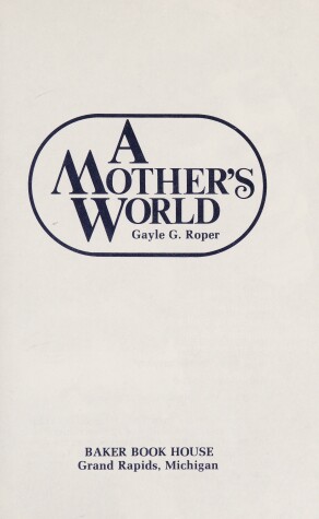 Book cover for Mother's World
