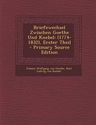 Book cover for Briefewechsel Zwischen Goethe Und Knebel