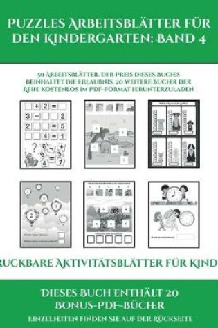 Cover of Druckbare Aktivitätsblätter für Kinder (Puzzles Arbeitsblätter für den Kindergarten