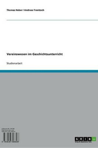 Cover of Vereinswesen Im Geschichtsunterricht