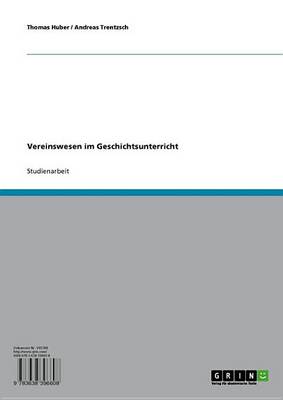 Book cover for Vereinswesen Im Geschichtsunterricht