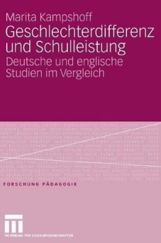 Cover of Geschlechterdifferenz Und Schulleistung