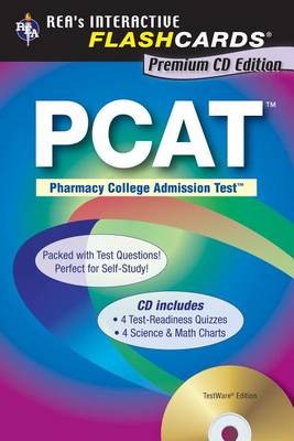 Book cover for PCAT (Pharmacy College Admission Test) Flashcard Book Premium Edition W/CD-ROM