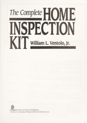 Book cover for Complete Home Inspection Kit