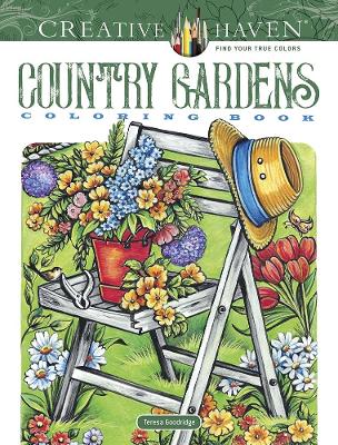 Book cover for Creative Haven Country Gardens Coloring Book